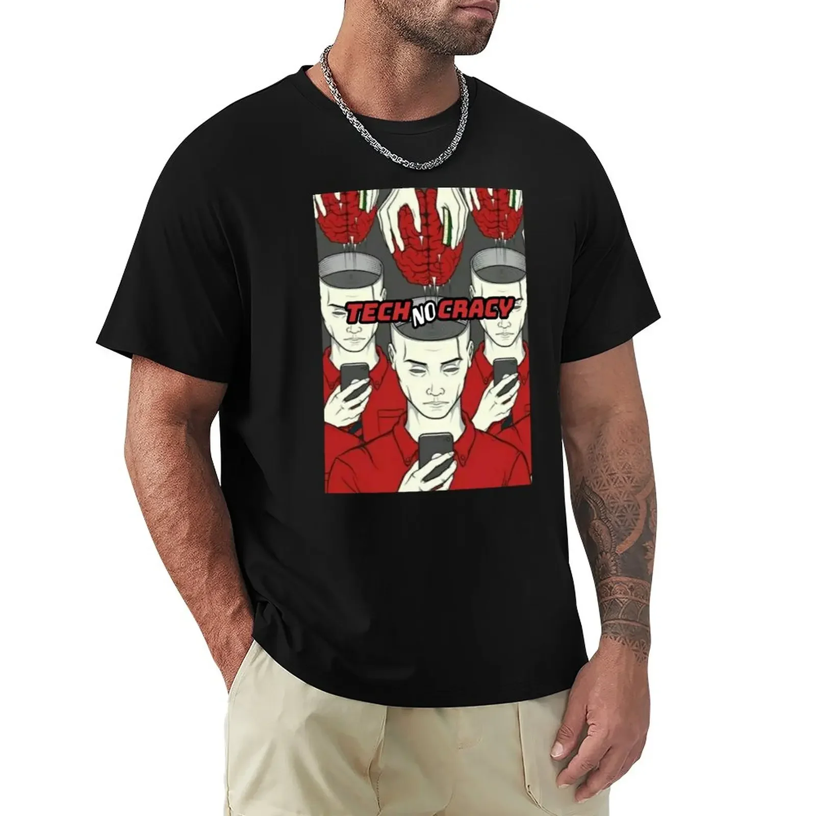 

Technocracy T-shirt T-Shirt quick-drying oversizeds mens workout shirts
