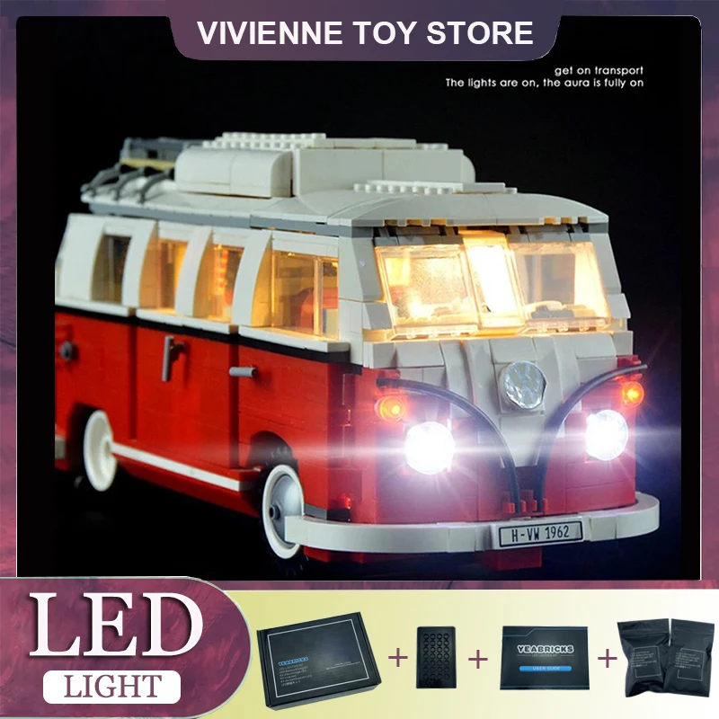 Kit Luci A Led Rc Per Lego 10220 Classic 1962 T1 Camper Van Building Blocks Giocattolo In Mattoni (Solo Luce A Led, Senza Modello Di Blocchi)