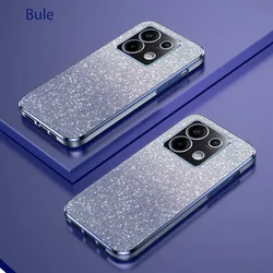 Luxury Shiny Glitter Plating Silicone Case with Camera Lens Protection for Honor Magic7 Lite 5G (Blue)
