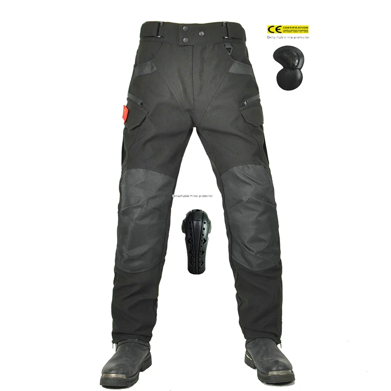 남성용 오토바이 라이딩 팬츠 600D 내마모성 라이더 바지 모터 캐주얼 작업복 바지 안티드롭 확장 보호 장비