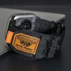 Premium Nylon Strap for Apple Watch - Versatile Design with Secure Fit (Black)