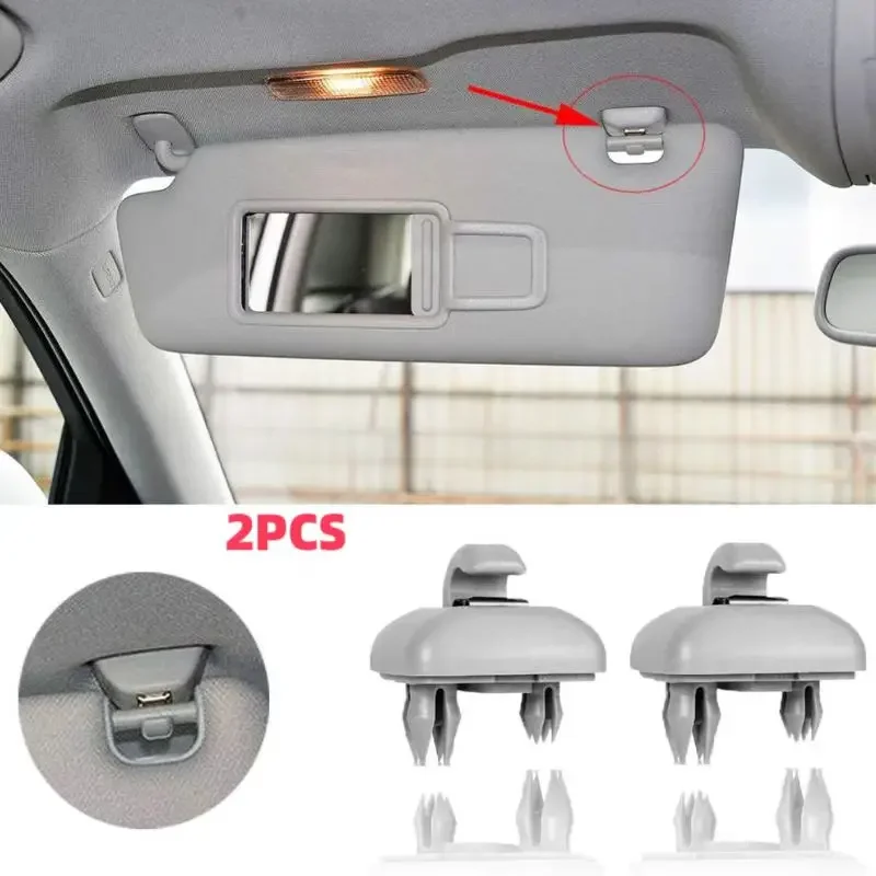 Car Fastener Clip 2Pcs Sun Visor Clip Interior Hanger Hook Clip Bracket for Audi A1 A3 S3 A4 S4 Allroad A5 S5 Q3 Q5