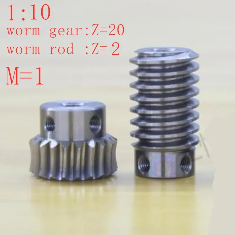Description Picture 2 of item0.5M Brass worm gear 1:20 1:30 1:40 1:50 1:60 Electric Motors brass Worm Gear with stainless steel worm Rod Set
