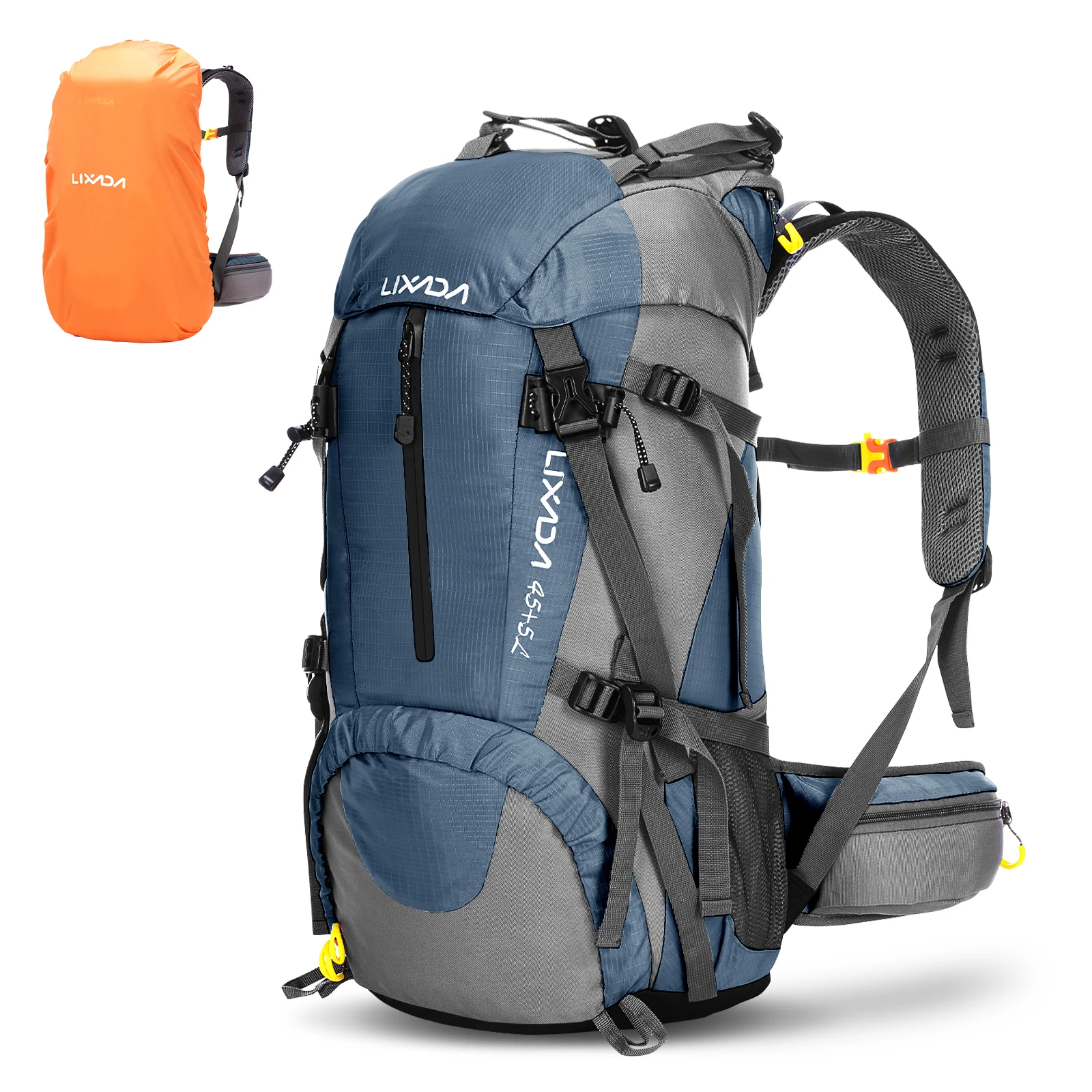 Lixada 50l Outdoor Sport Camping Reise rucksack Pack Fahrrad tasche Bergsteigen Klettern Rucksack Trekking Tasche Regenschutz – Detail 14