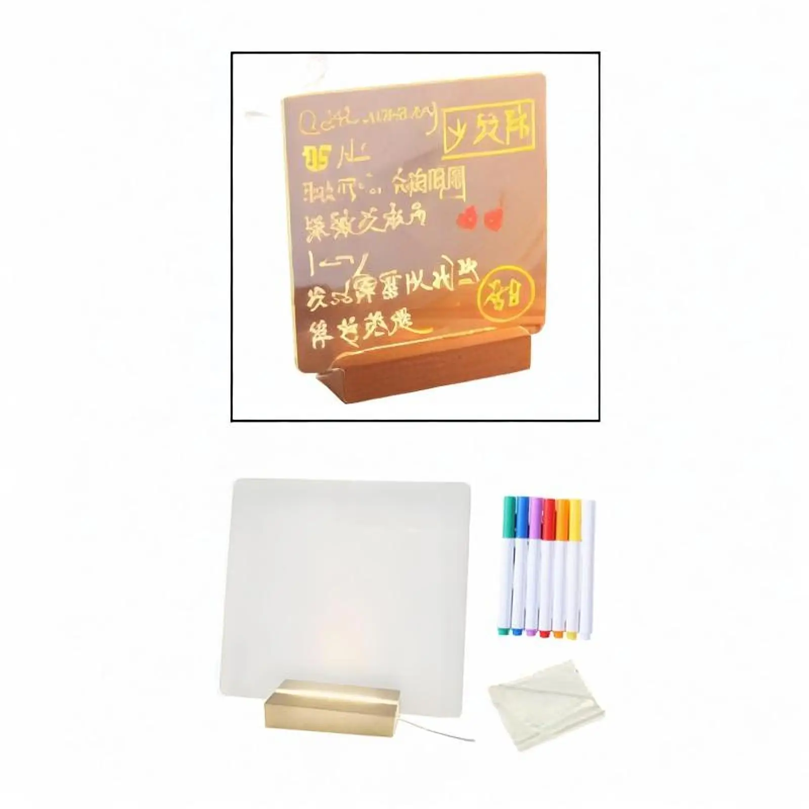 Acrylic Display Planner Board Drawing Tablet Modern Birthday Gift Bright LED Light for Farmhouse Study Room Office TV Cabinet