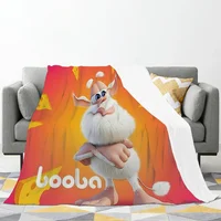 Fourbob-Booba Animation for kids 2020 Medium Blanket Soft comforter sets throw for Couch Warm Flannel Blankets Bedroom Décor 2