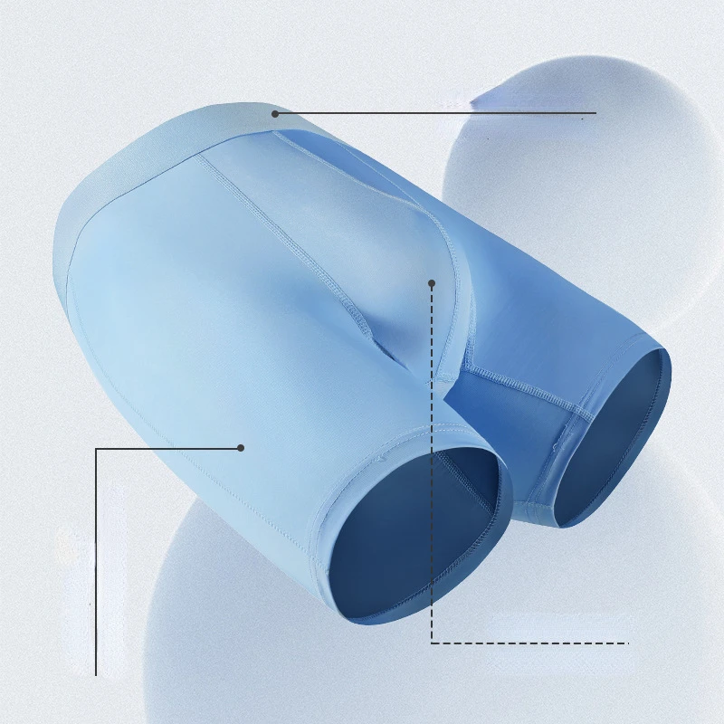 Man Sport Underwear Long Leggings Elastic Soft Lingerie Fashion Bulge Pouch Shorts Outdoor Gym Skinny Boxers Pure Color Friction