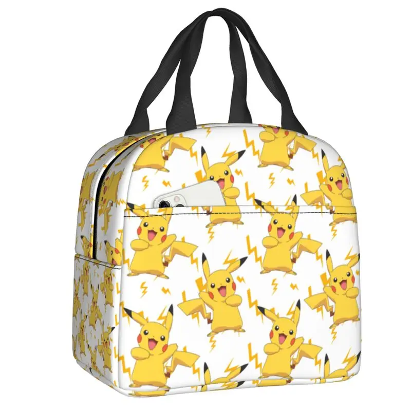 

Изолированный Ланч-бокс Pokemon Pikachu для женщин, портативная Термосумка для обедов, детская школьная сумка-тоут