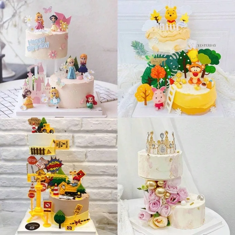 Double-Layer Cake Display Stand with Removable Separator Plate Versatile Baking Tool for Birthday Parties and Special Events