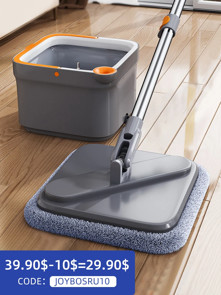 Mop With Spin Bucket Squeeze Mop Automatic Separation Rotating Cleaning