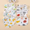 5 Pieces Baby Bibs Waterproof U Shaped Baby Drool Bibs Infant Feeding Burp Cloth Absorbent Bandana Bibs For Unisex Baby Boy Girl 1