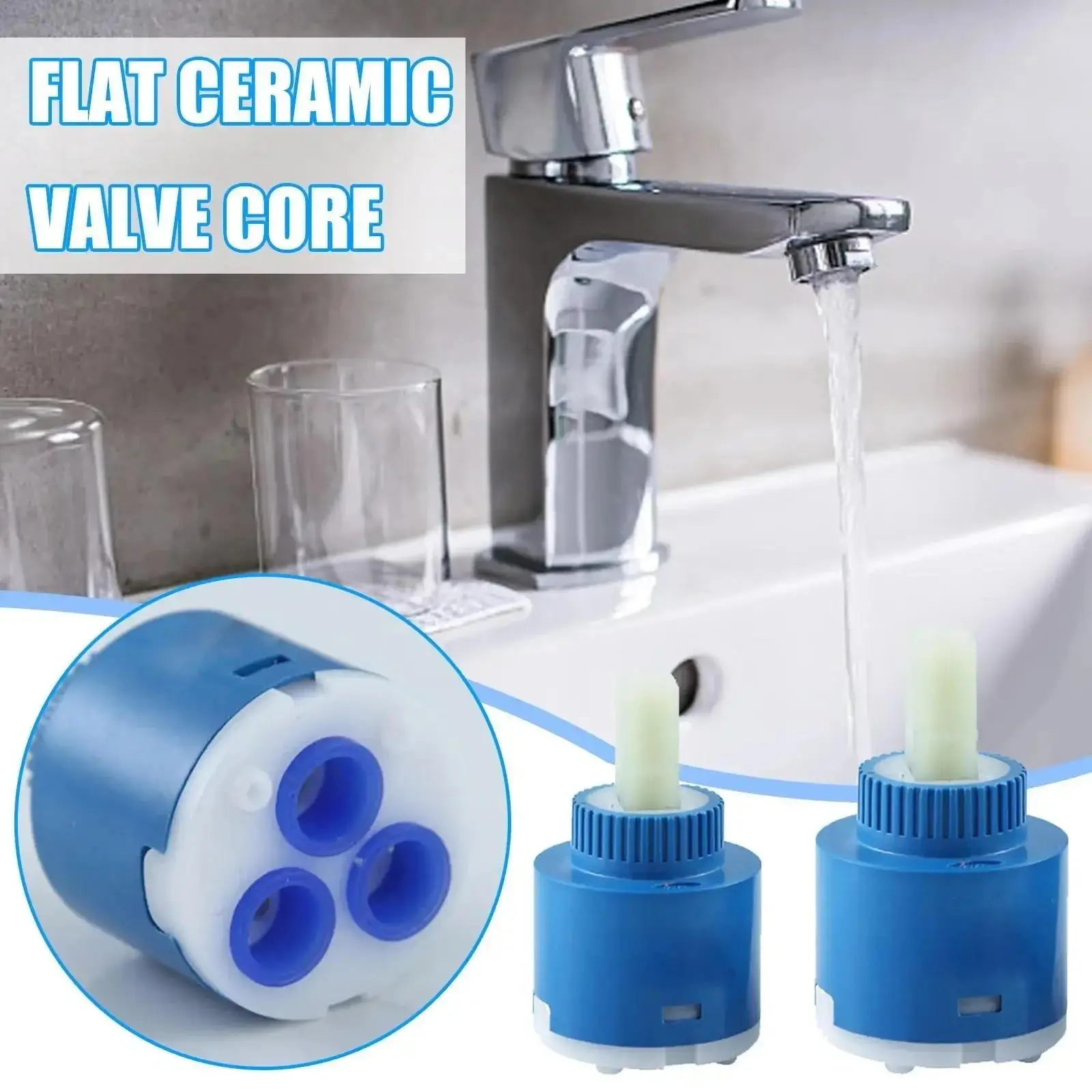 Faucet Cartridge 35mm 40mm Ceramic Disc Cartridge Mixer Faucet Thermostatic Valve PP Plastic Cartridges