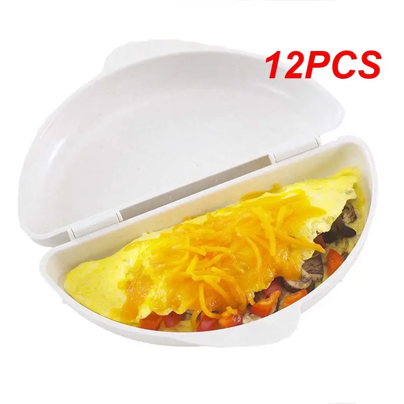 

12PCS Multifunctional Microwave Steamed Egg Tray Home Egg Tools Omelet Cooker Pan Breakfast Omelet Cooker Mold Kitchen Gadgets