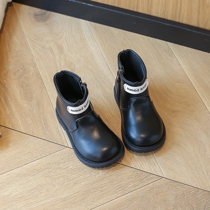 Girls Leather Soft Bottom Anti Slip Short Boots