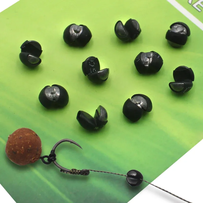 

20pcs Carp Fishing Split Shot With Soft Rubber Coated Sinker Weight 1B 2B 3B Lead Sinkers For Carp Fishing Terminal Tackle
