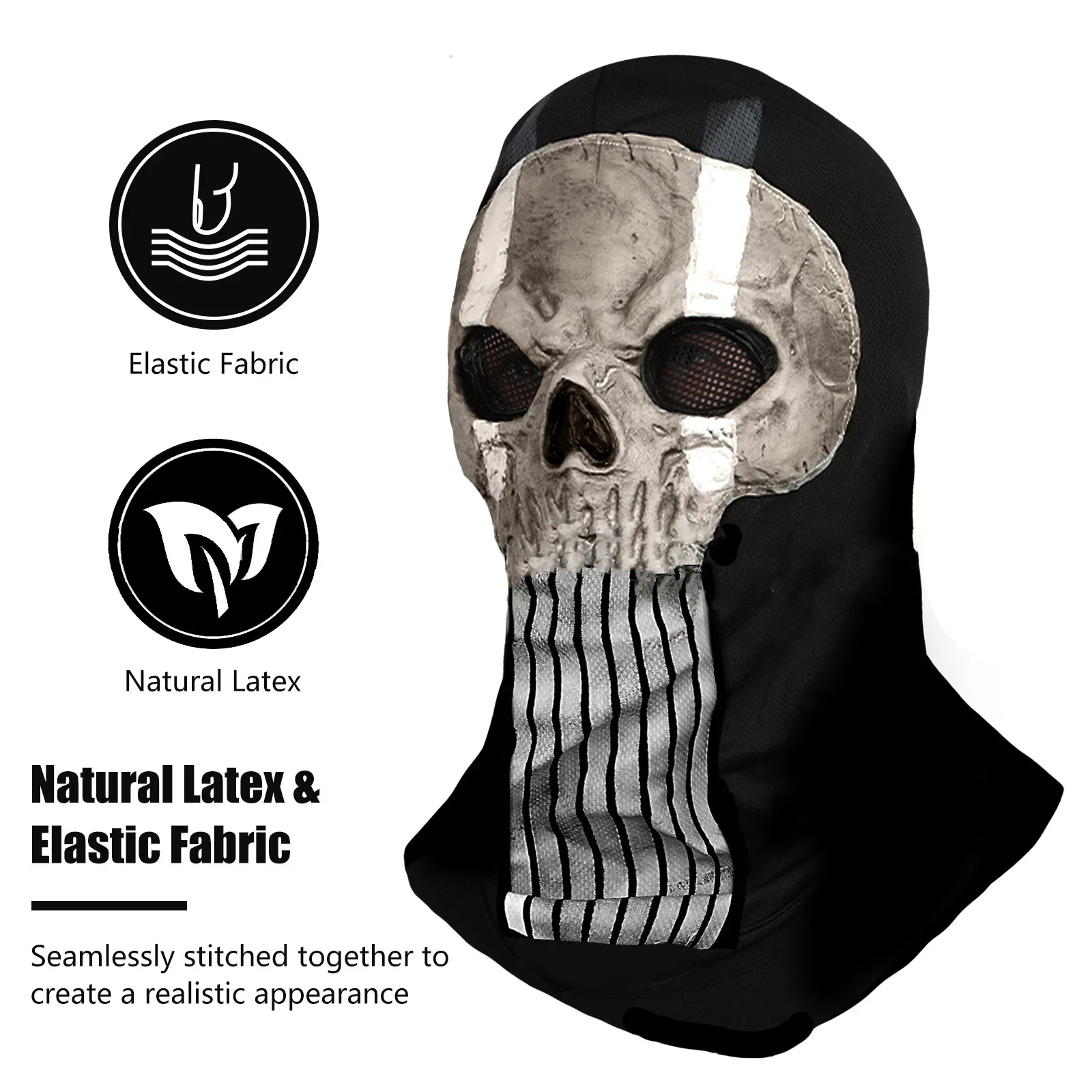 COD:MW2 Ghost Skull Ghost Face War Game Cosplay Mask - AliExpress