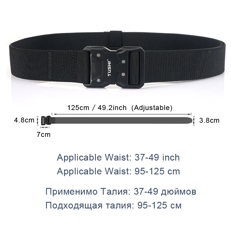 Tactical Belt with Metal Buckle for Men
