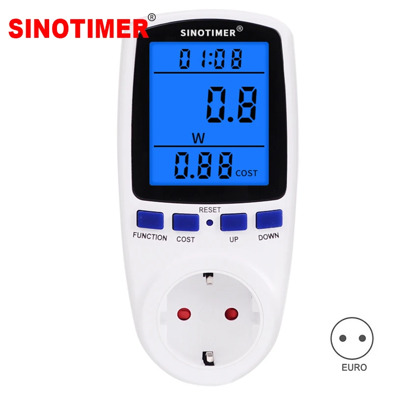 7 Modes Lcd Display Electricity Usage Monitor Power Meter Eu Plug Home