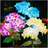 3Head Hydrangea Rose Flower Solar Led Light Outdoor Garden Lawn Lamps For Garden Vegetable Patch Patio Country House Decoration 1
