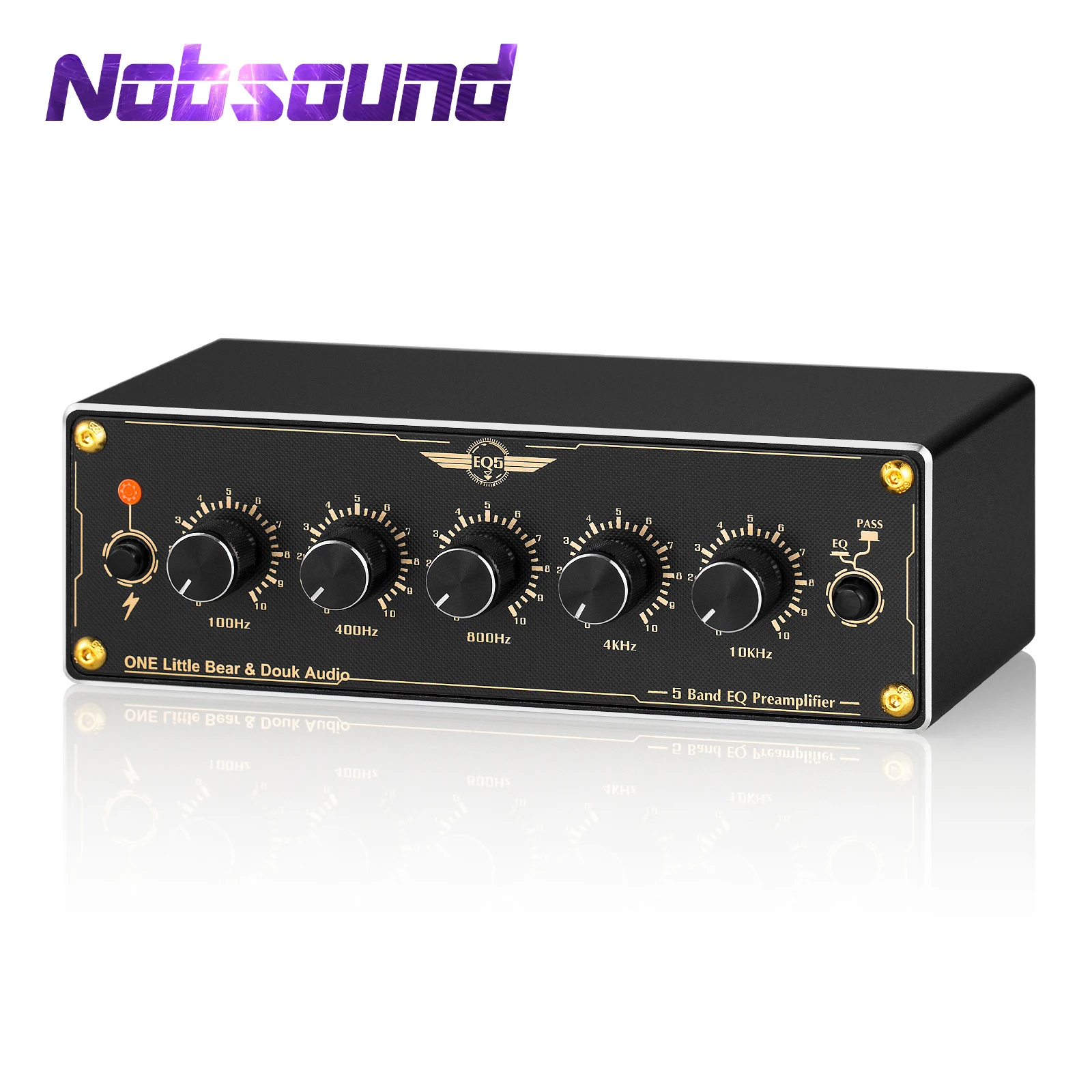Nobsound Eq5 2.0 Canali Mni 5-Band Analogico Eq Preamplificatore Equalizzatore Audio Home/Car Audio Processor Preamplificatore Stereo