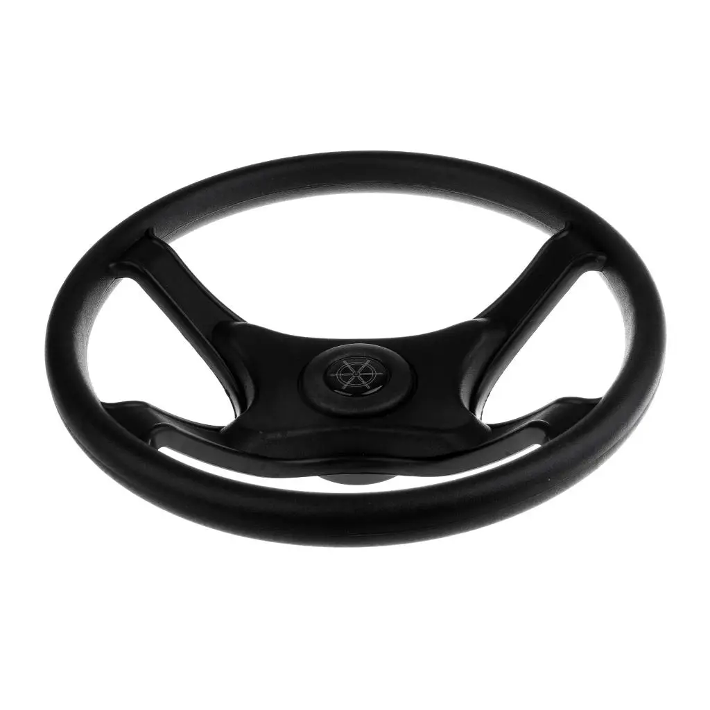 Universal 33013 inch  Marine Boat Pontoon Yacht Steering Wheel 4 Spoke  inch Tapered Shaft with   Accessories 13inch 330mm sport steering wheel leather suede drift tuning steering wheel racing game universal