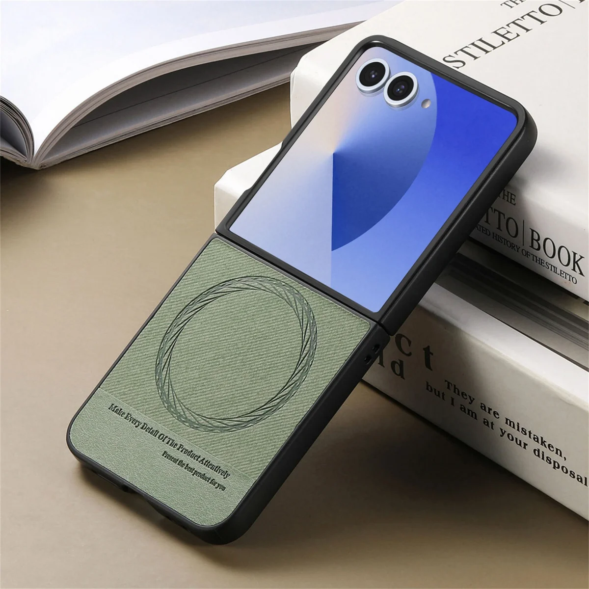 Magnetic Leather Protective Phone Case with Hard Shell