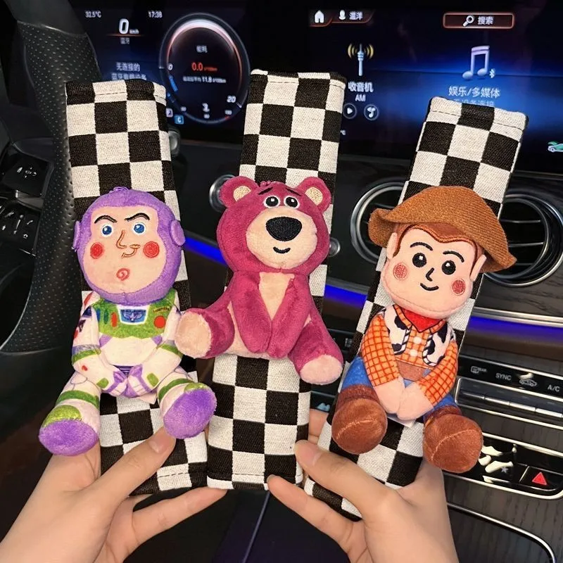 

Car Cartoon Seat Belt Shoulder Sleeve Cute Car Doll Universal Anti-strangulation Safety Belt Protective Case Seatbelt Cover Gift