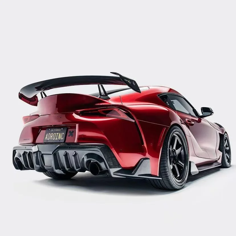 リアルカーボン製 トヨタ スープラ SUPRA A90 A91 2018年式以降 牛角型 交換式 ミラーカバー 左右セット トヨタ対応リアルカーボンファイバーフロントエンジンフード、スープラ