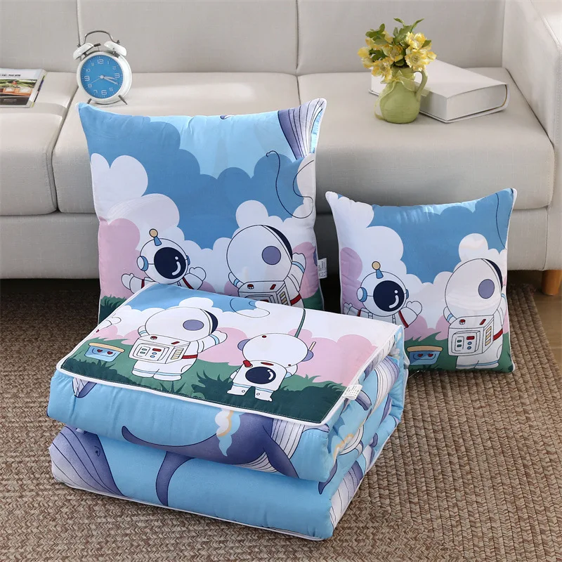 thumbnail image 1 of Manta para siesta 2 en 1, suave y cómoda, plegable, con cojín para la espalda, para trabajadores de oficina, suministros cálidos, almohada para la oficina, 1 of 5