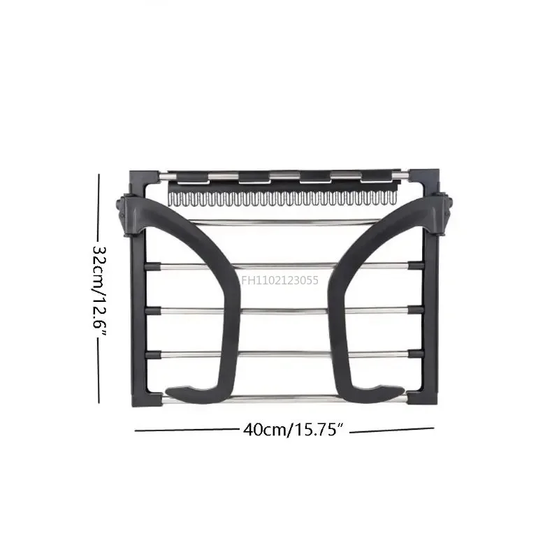 Folding Shoes Towel Radiator Towel Clothes Folding Pole Airer Dryer Drying Rack 5 Rail Bar Holder Home Decoration Accessories clothes drying rack