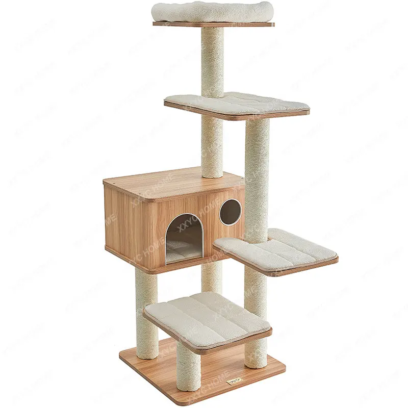 

Cat Climbing Frame Four Seasons Universal Cat Nest Cat Tree Cat Jumping Platform through Tianzhu Sisal Scratching Post Supplies