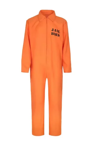 Combinaison De Travail Orange Avec Fermeture éclair – Taille S à XL – Pour Déguisement Halloween, Carnaval, Soirée à Thème - 6