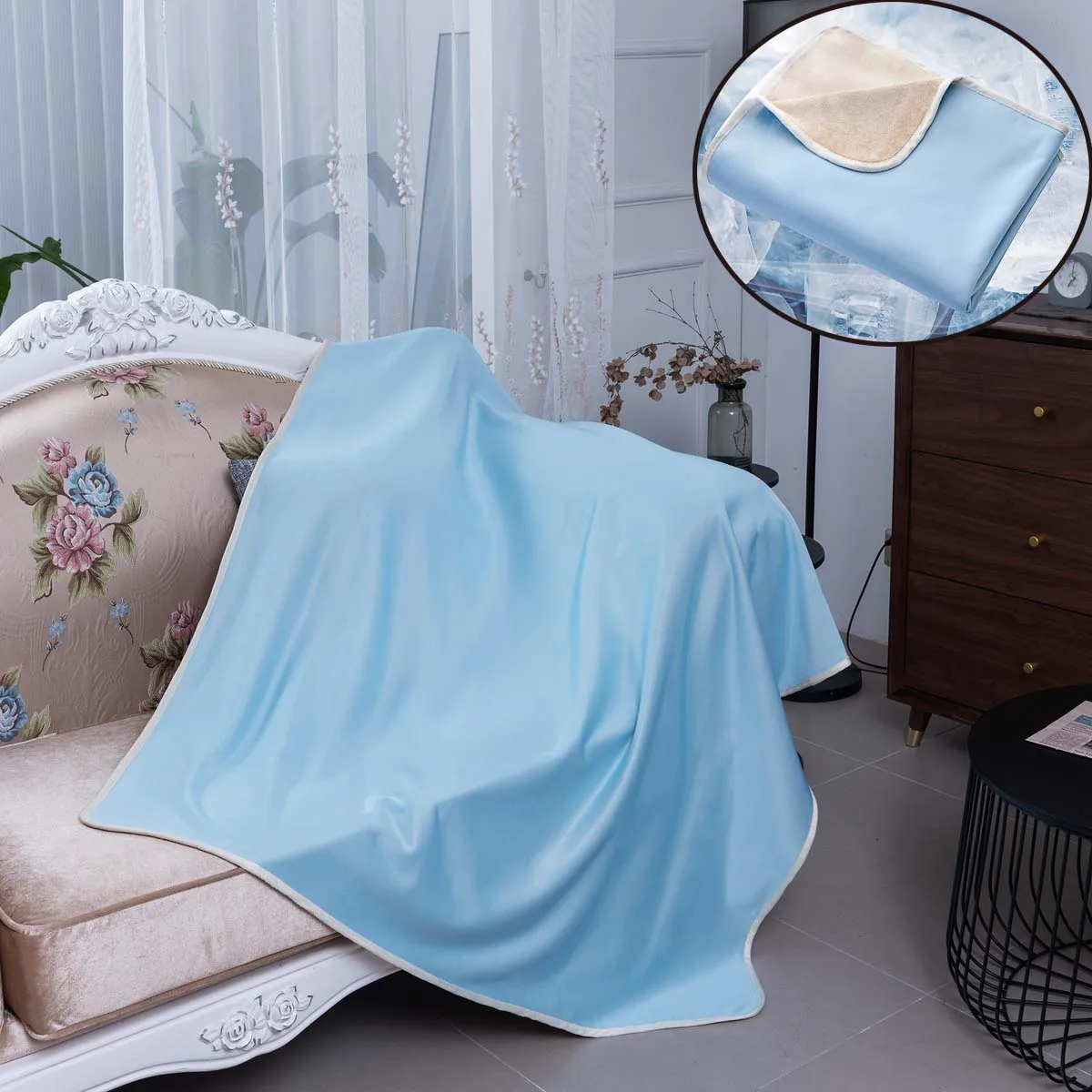 

XL King Size Large Twin Cooling Thin Blanket Throw Night Sweat Cooling Fiber Absorb Heat Washable Cover Over Blankets Summer