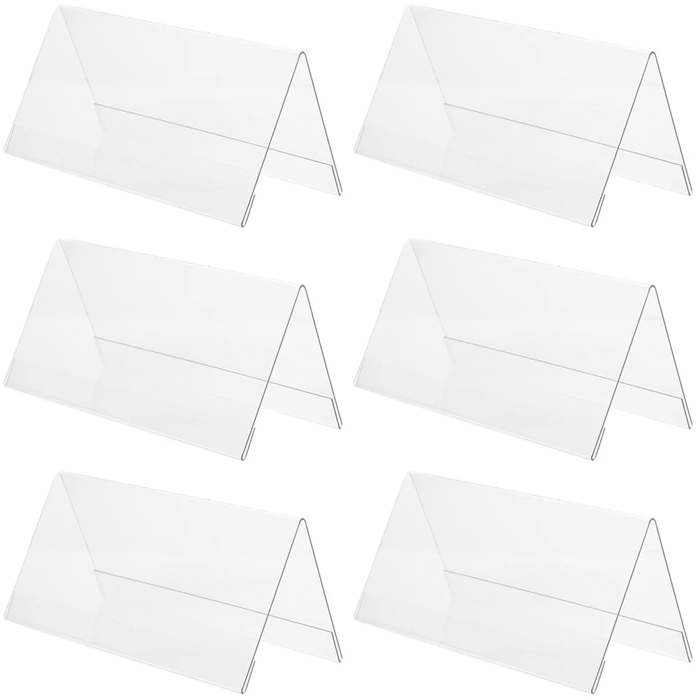 

6 Pcs Conference Board Acrylic Invitations Signage Table Number Blanks Signs Desk Name Plate