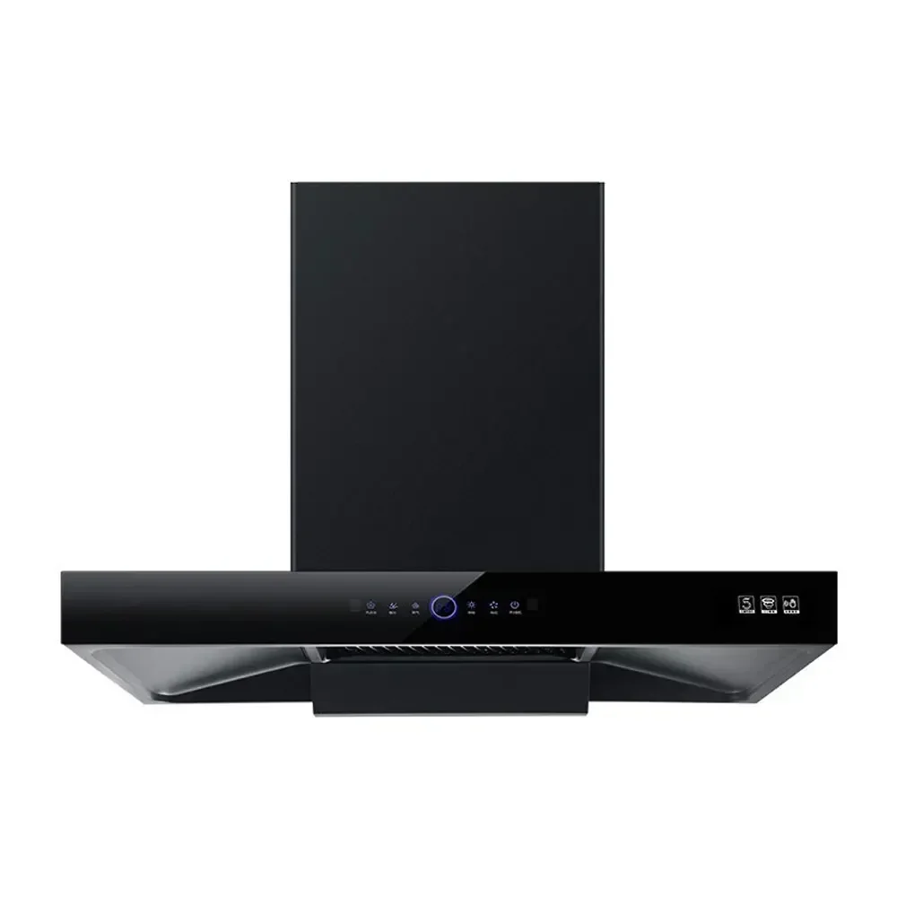 900mm Household Range Hood Kitchen Large Suction Top Suction T-Type Range Hood Body Touch Automatic Cleaning