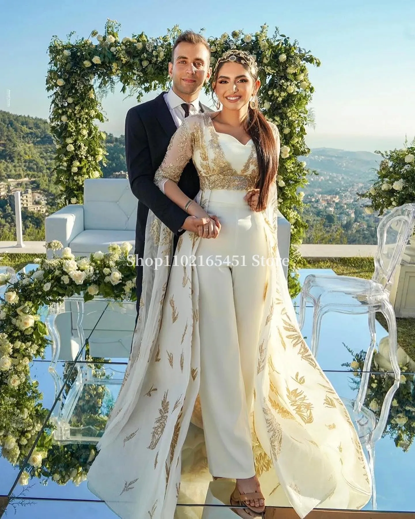 Kaftan spitze weiß Clearance