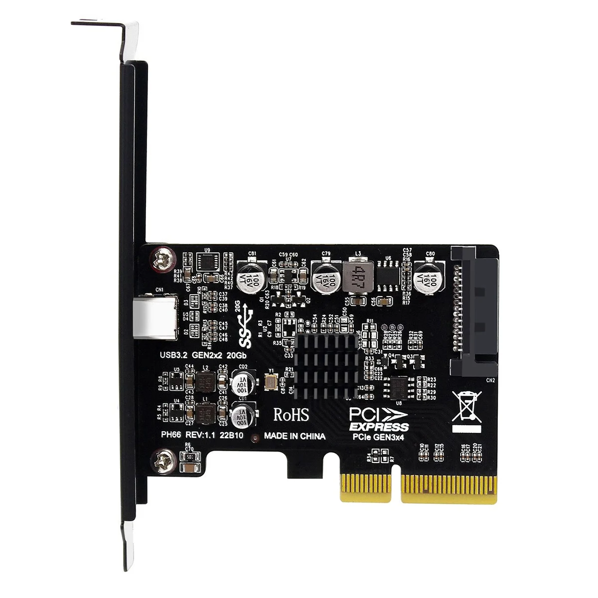 

Настольная Плата расширения PCIe X4 на Type C USB3.2 Gen2X2 20 Гбит/с, Карта контроллера хоста ASM3242