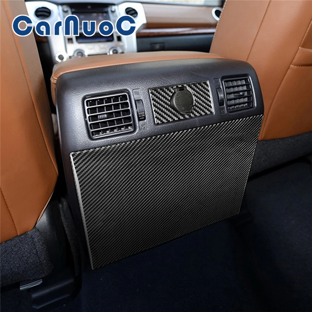 

Car Stickers For Toyota Tundra 2014 2015 2016 2017 2018 Rear Console Decorative Accessories Auto Interior Carbon Fiber Strip