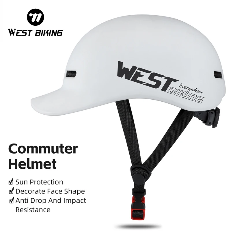 WEST BIKING Commuter Cycling Helmet Motorcycle Helmet Baseball Cap Half Helmet Scooter MTB Cycling Safety Hard Hat Adults