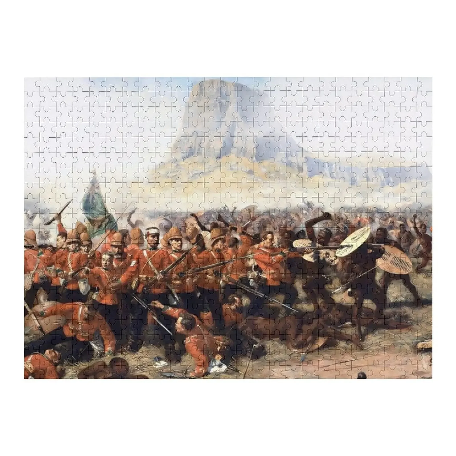 Battle of Isandlwana Charles Fripp Painting Jigsaw Puzzle Custom Wooden Name Customizable Child Gift Puzzle