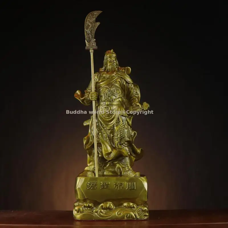 

Southeast Asia home office Feng Shui expel demon Recruiting wealth money GUAN SHENG DI JUN GUAN GONG propitious copper ornament