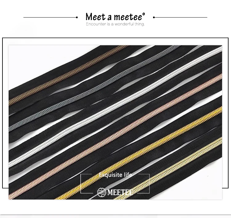 Zips de Plástico pelos medidores, Acessórios DIY, 5 m, 10m, 3 #, 5 #, 10Pcs