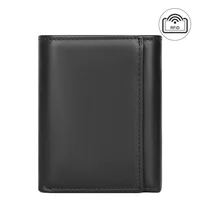 GENODERN Business Men's Leather Wallet Tri-Fold Multi-Card-Slot Wallet US Gold Clip Coin Pocket 2