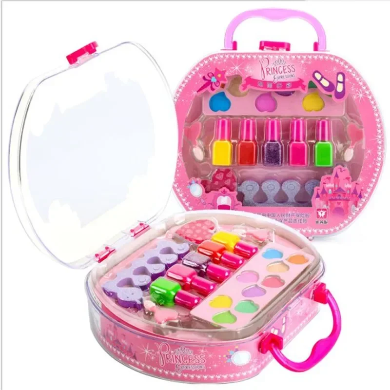 Make Up Toy Pretend Play Kid Makeup Set Safety Non-toxic Makeup Kit Toy for Girls Dressing Cosmetic Travel Box Girls Beauty