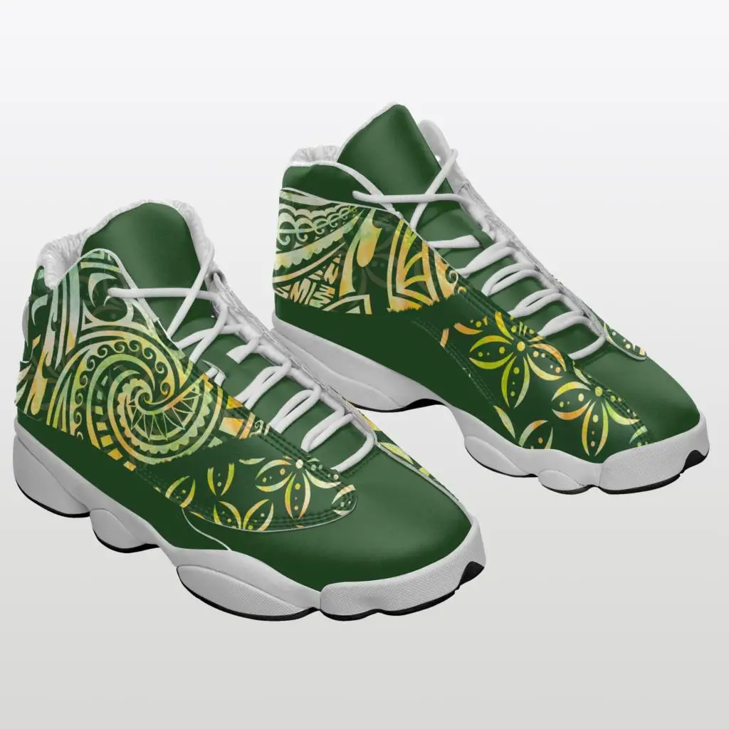 New Man Light Basketball Shoes Ethnic Pattern Anti-slip Basketball Sneaker Men Lace-up Sports Gym Ankle Boots Shoes Basket Homme