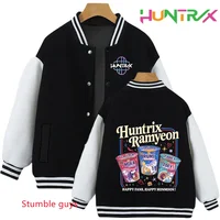Kpop Demon Hunters Autumn Winter Kids Hoodie Sweatshirts Cartoon Jacket Trucksuit Baseball Uniform Boys Girls