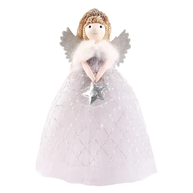 

Angel Doll For Christmas Tree Delicate Plush Christmas Dolls Stand Angels Christmas Decoration For Coffee Table Desks Christmas