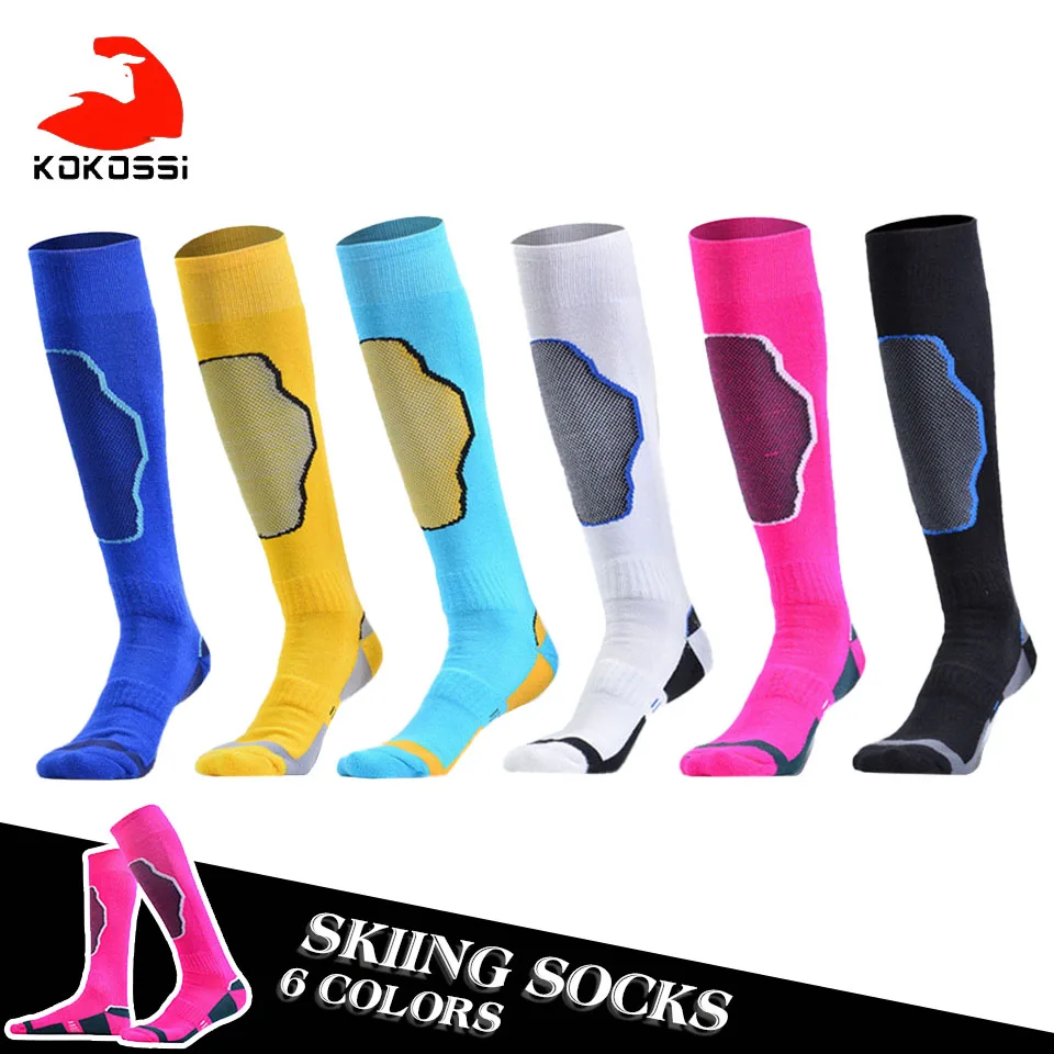 

KoKossi Winter Thicken Long Tube Hiking Ski Mountaineering Socks Women Men Terry Thick Bottom Skin-friendly Non-slip Warm Socks