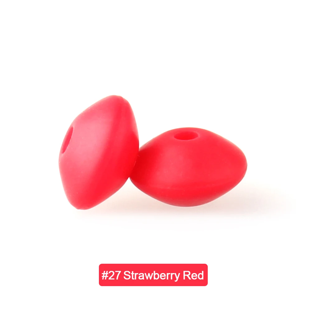 Silicone Lentil Beads for Jewelry Making - DIY Beaded Crafts & Accessories, BPA Free