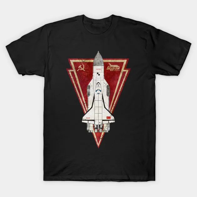 Distintivo Commemorativo Del Programma Di Esplorazione Dello Spazio Della Russia Sovietica Cccp Energiya Buran-Class Space Shuttle T-Shirt